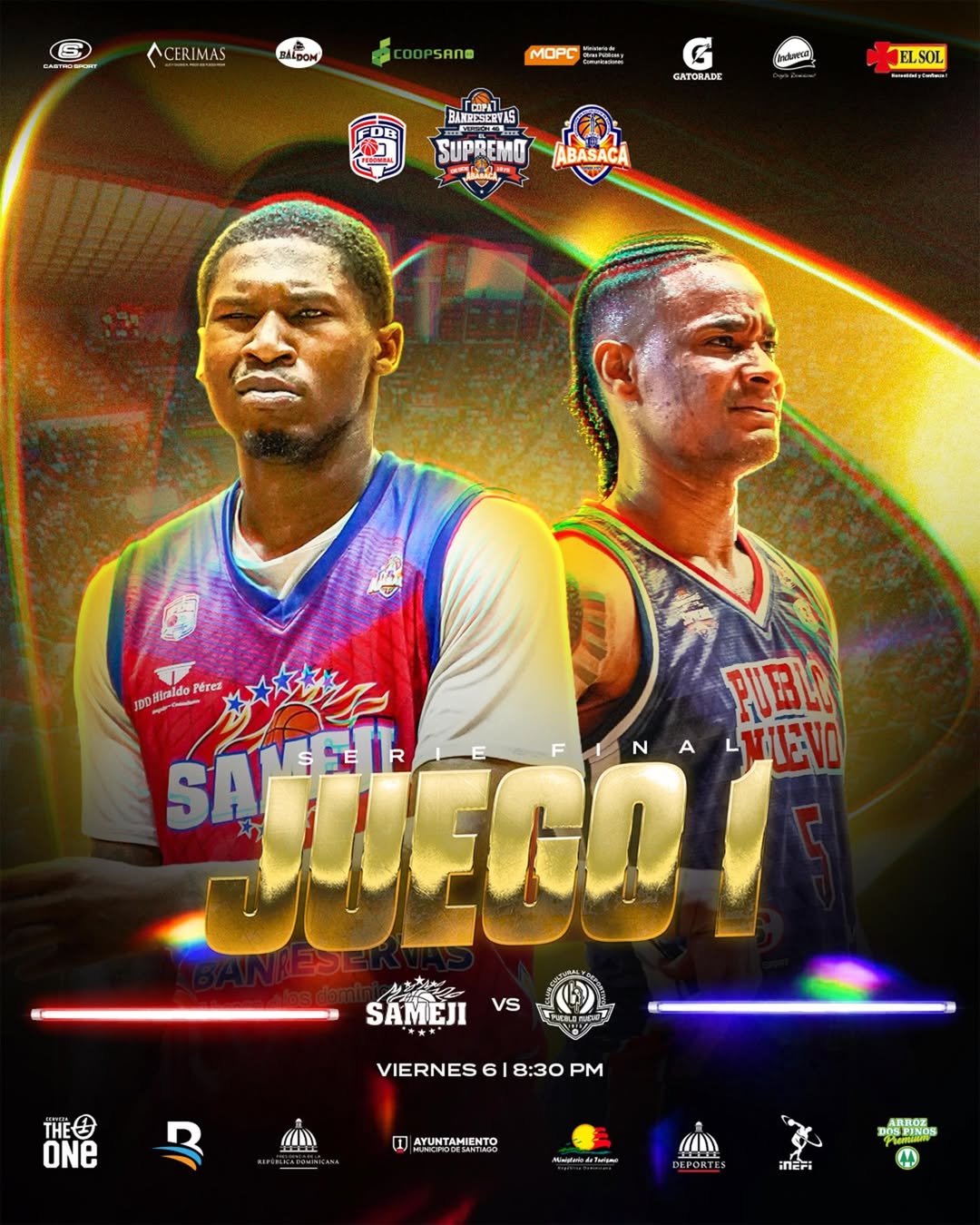 ¡Llegó el gran día! 🔥🏀Esta noche inicia la gran final del Torneo Supremo, donde se enfrentarán